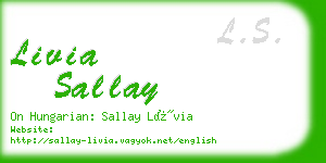 livia sallay business card